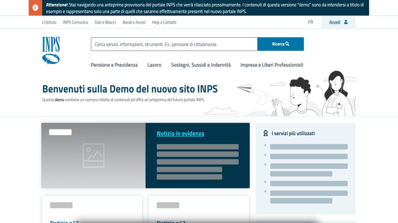 Sta arrivando nuovo sito INPS