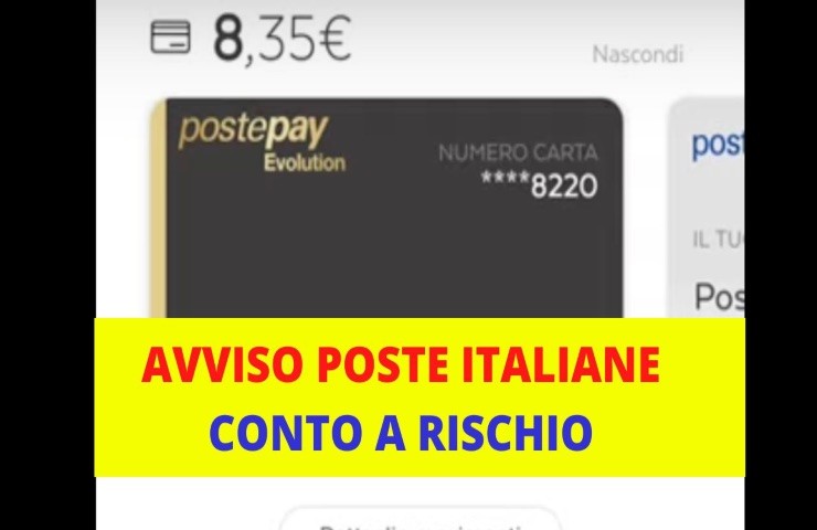 Conto poste a rischio cosa succede