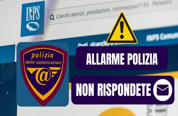 avviso polizia truffa email INPS