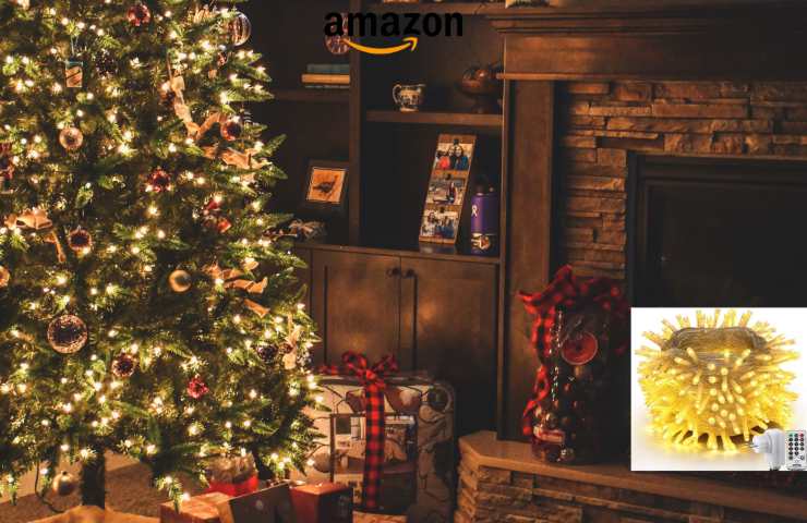 luci di natale a risparmio energetico su Amazon