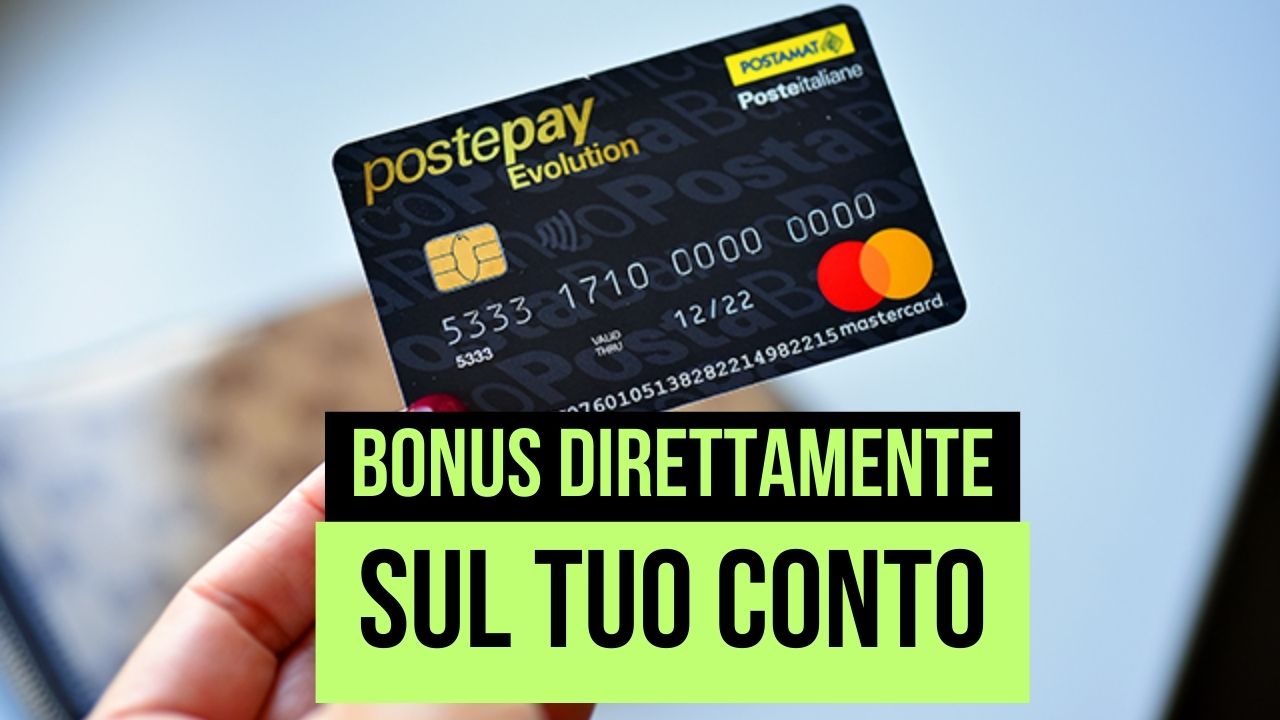 Bonus Postepay per tutti
