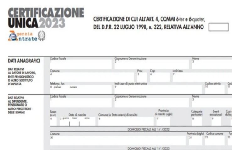 Certificazione Unica come averla