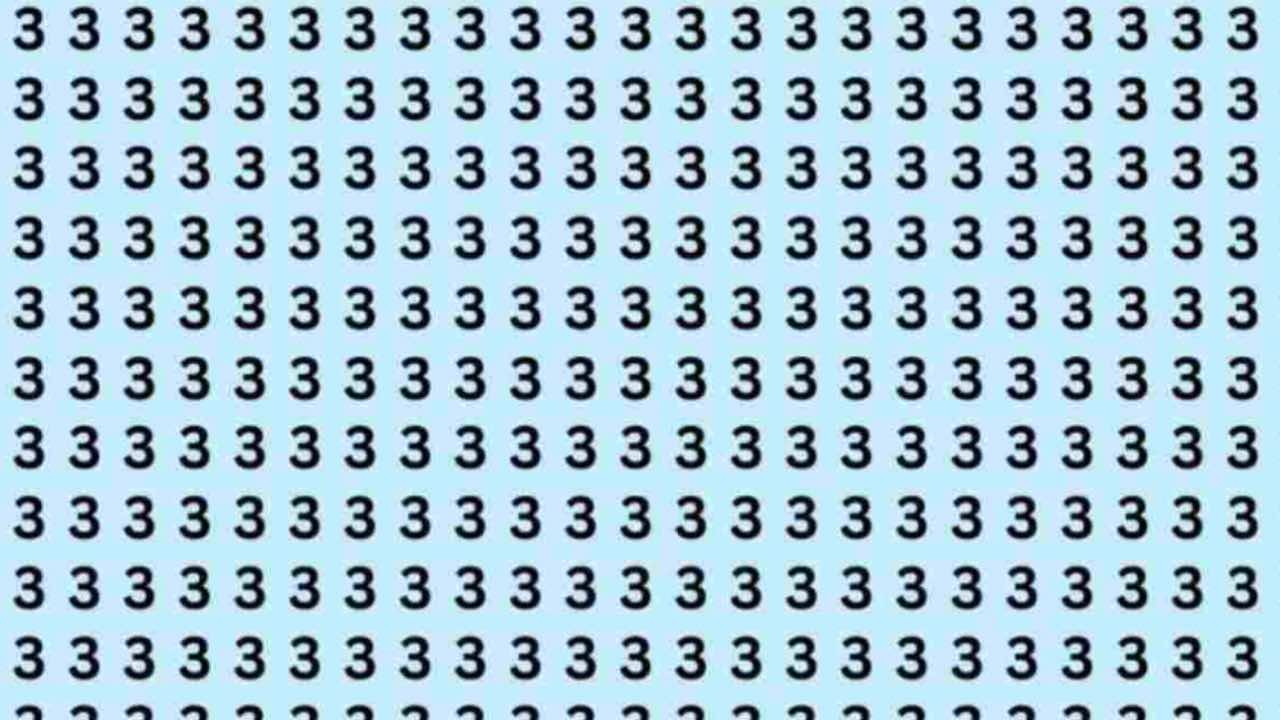 trova il numero 3 test visivo