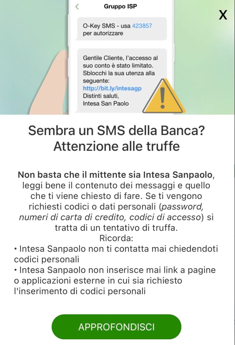 truffa intesa sanpaolo