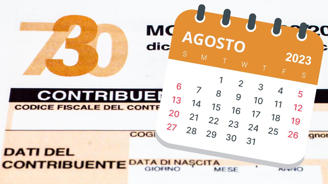 agosto 2023 rimborso modello 730