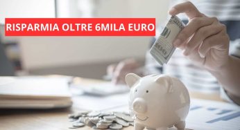Risparmiare soldi con questo metodo: oltre 6000 euro in pochi mesi